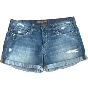Joe's Jeans Revolve Denim Distressed Rolled Short Size 30 Blanchett